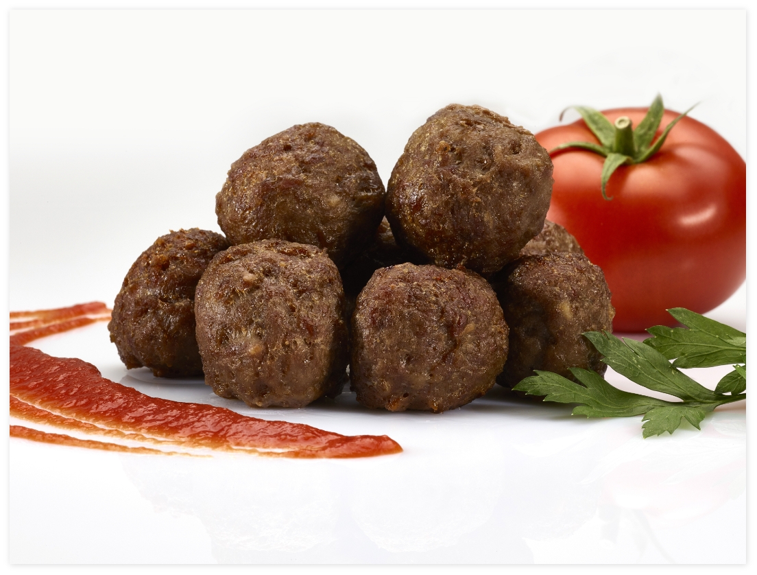 Boulettes de bœuf IQF pour PAI - gamme formée